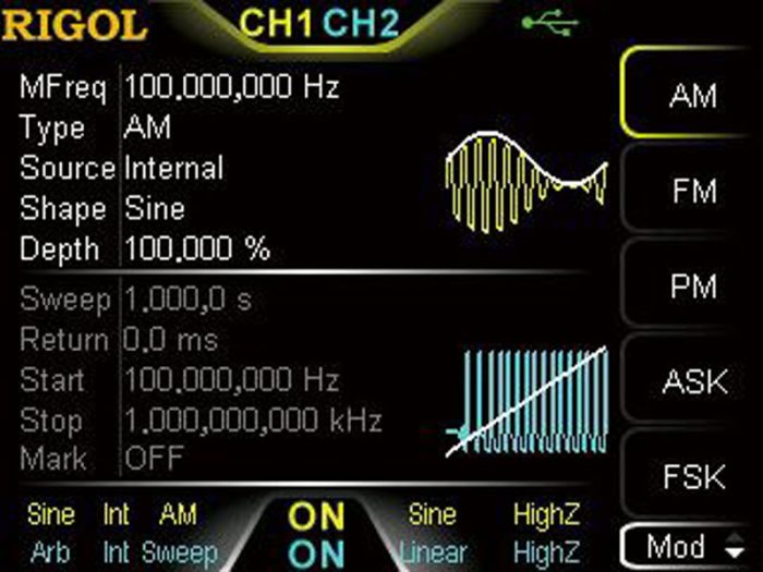 Rigol DG1022Z Funktiogeneraattori/vapaan aaltomuodon generaattori 25MHz - Image 6