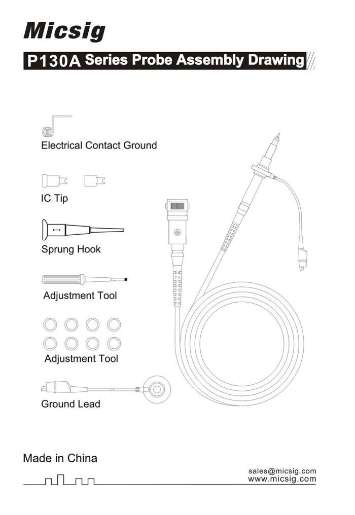 Micsig P130A Passiivinen BNC-mittapää 100MHz 10:1 600V - Image 4