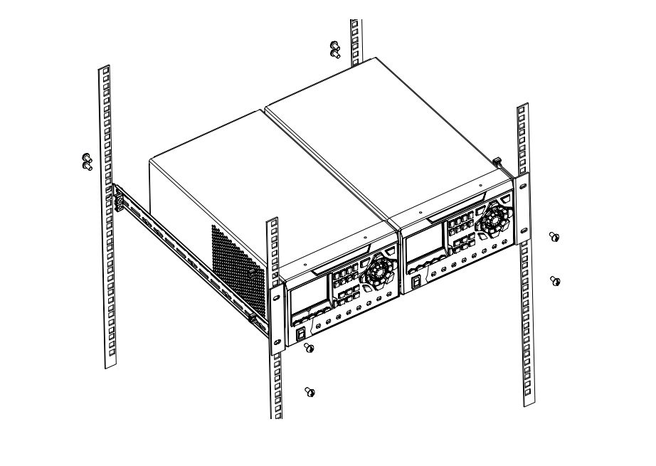 Rigol RM-2-DP800 räkkikiinnitys kahdelle Rigol RM-2-DP800 Räkkikehikon kiinnitys kahdelle DP800, DP900, DP2000 tai DL3000 - Image 1