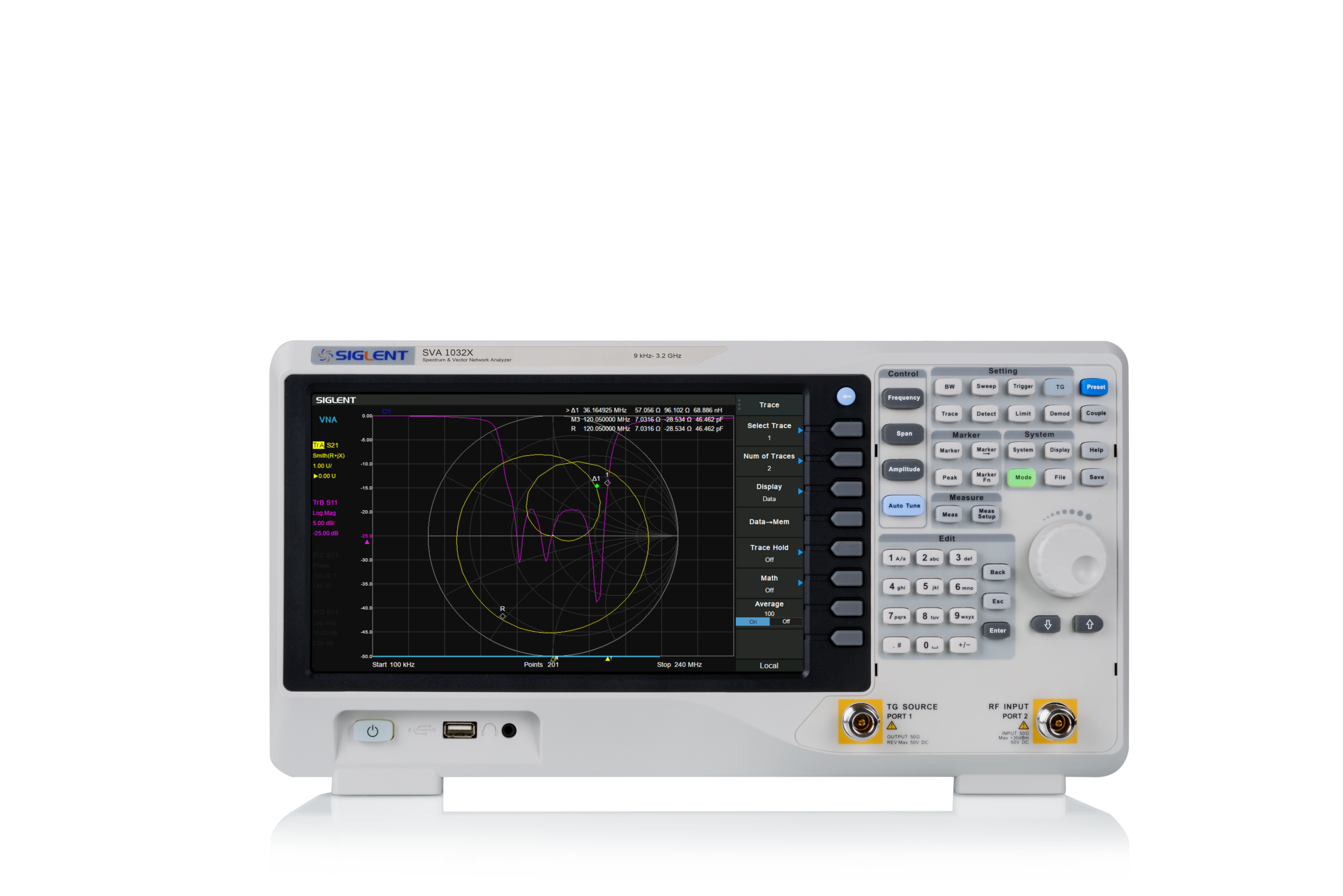 Siglent SVA1032X Spektri- & Vektoripiirianalysaattori (VNA) 3