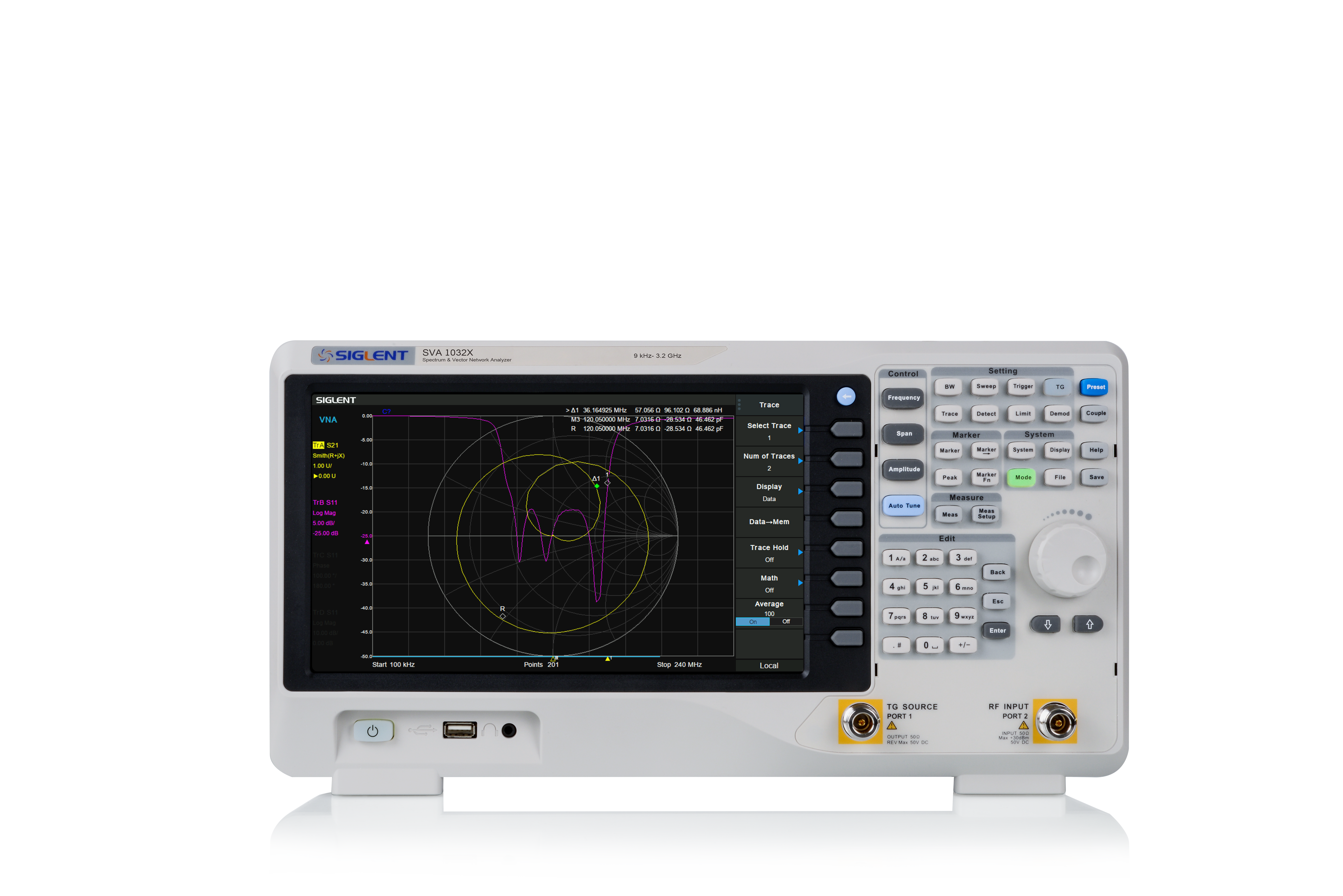Siglent SVA1032X Spektri- & Vektoripiirianalysaattori (VNA) 3