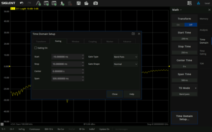 Siglent SNA6000A-sarjan toiminnallinen optio