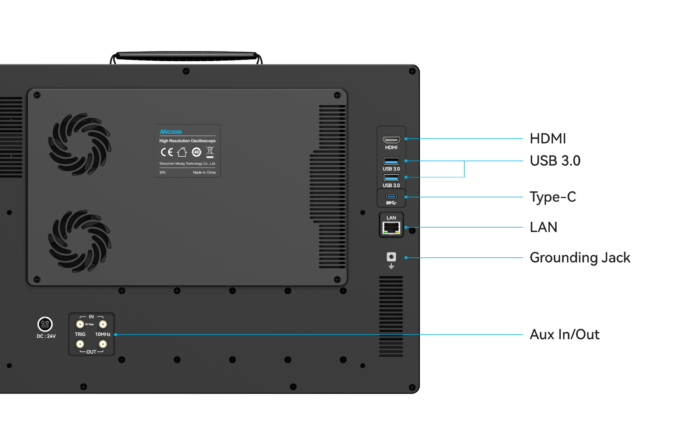 Micsig MHO3-2504 Korkean resoluution oskilloskooppi (250MHz / 4CH) - Image 5